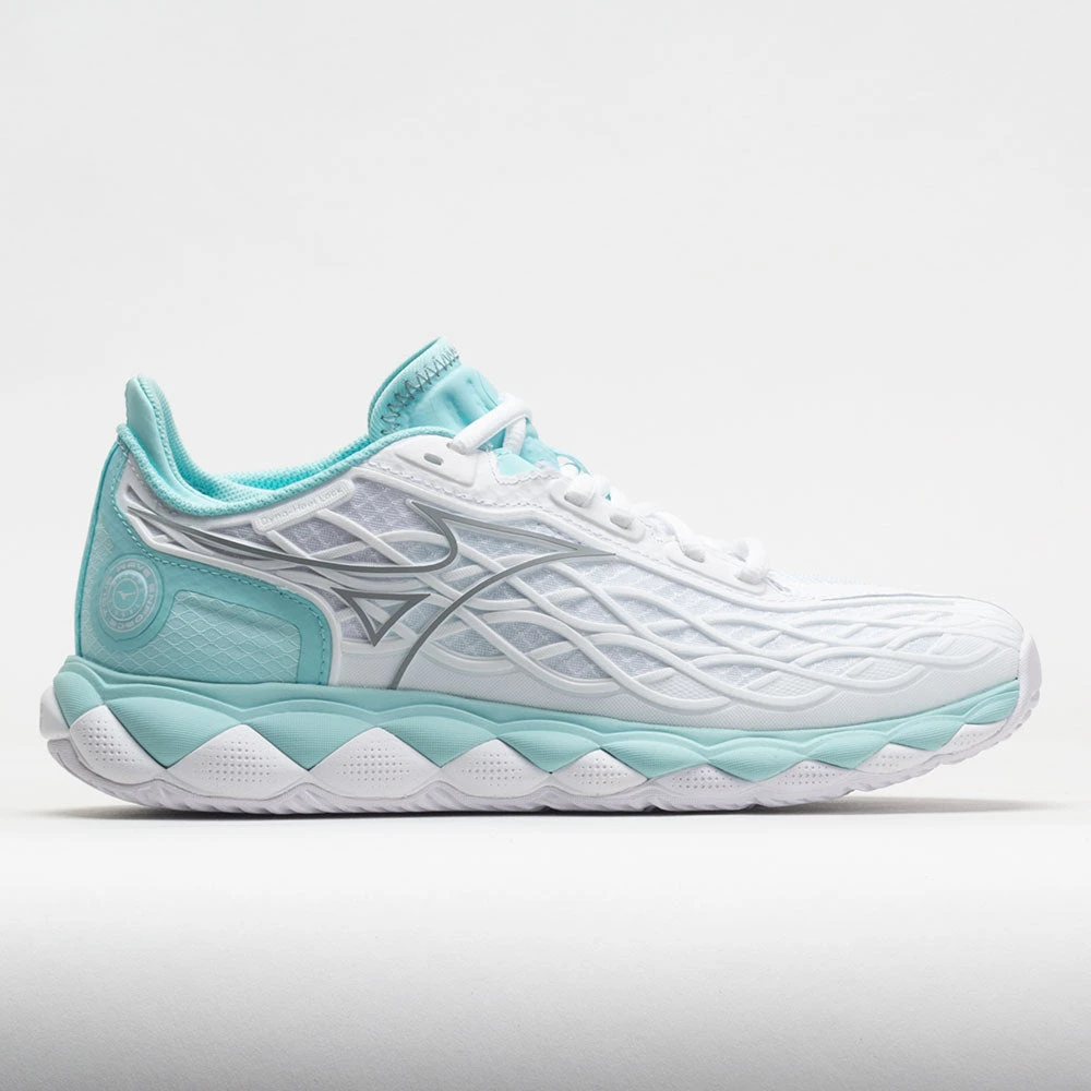 Mizuno Wave Enforce Tour AC Women's White/Tanager Turquoise 1 Mizuno Wave Enforce Tour AC Women's White/Tanager Turquoise